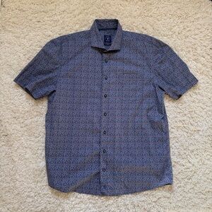 johnnie-O Navy Talley Short-Sleeve Button-Down Shirt In Color Wake. MINTY!